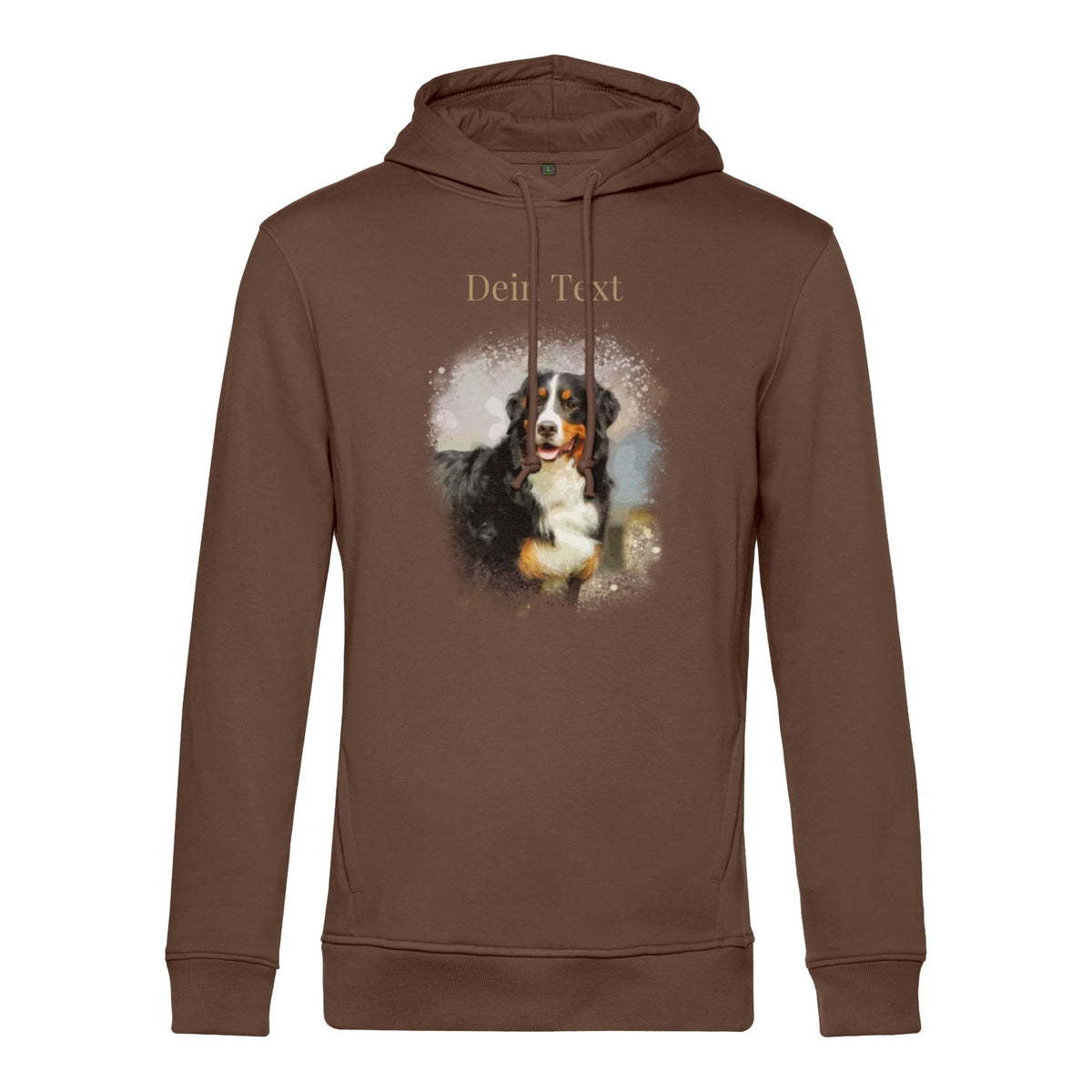 Personalisiertes Hunde Bio-Hoodie für Herren mit Foto