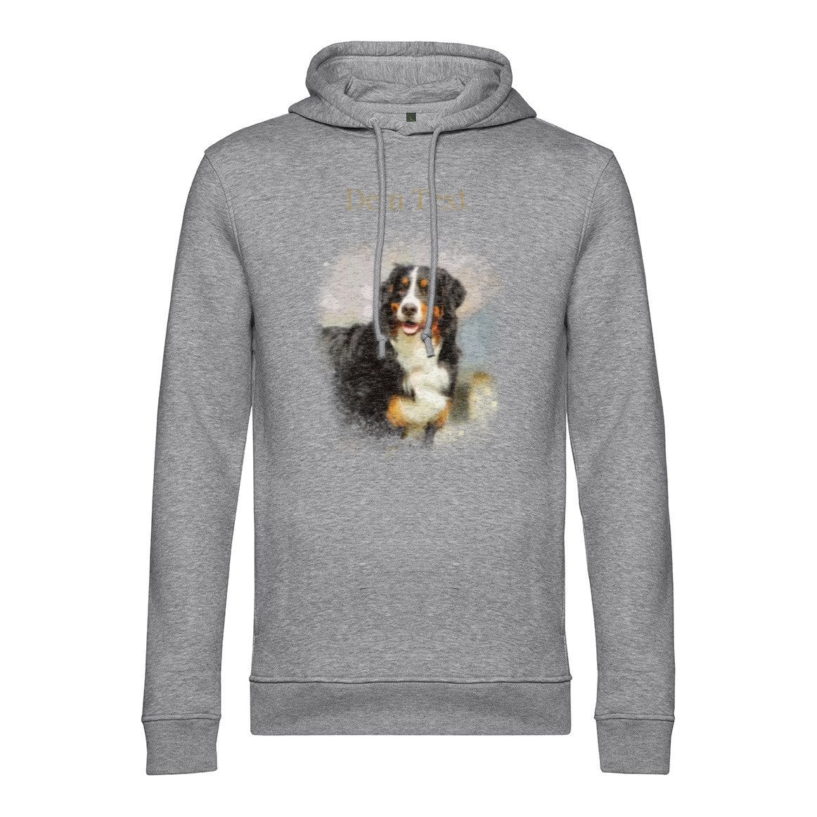 Personalisiertes Hunde Bio-Hoodie für Herren mit Foto