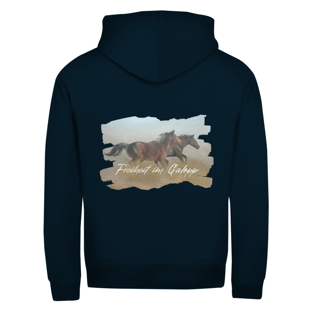 Freiheit im Galopp- Zipper-Hoodie Unisex