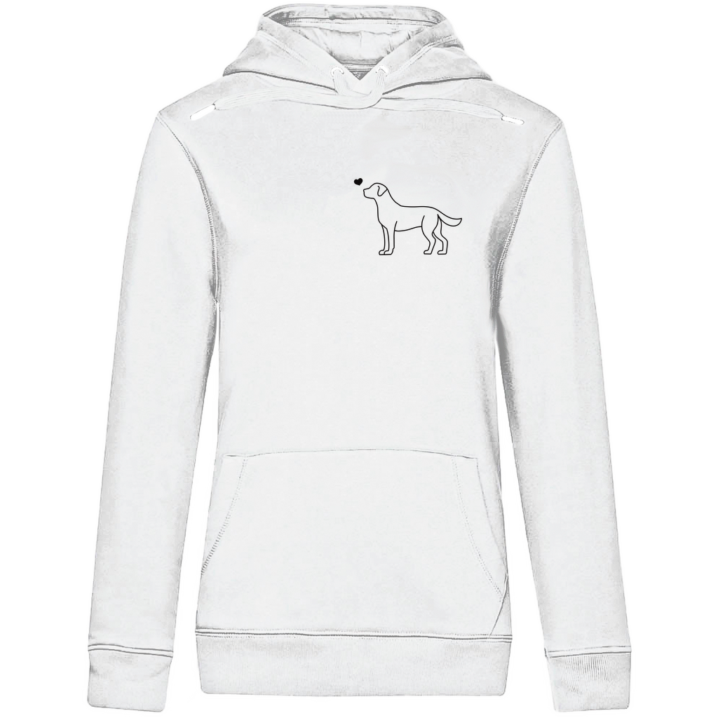 Labrador mit Herz - Bio-Hoodie für Damen