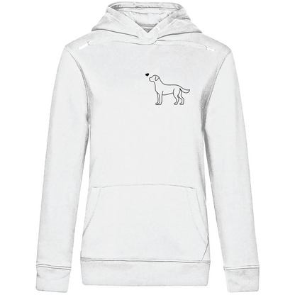 Labrador mit Herz - Bio-Hoodie für Damen