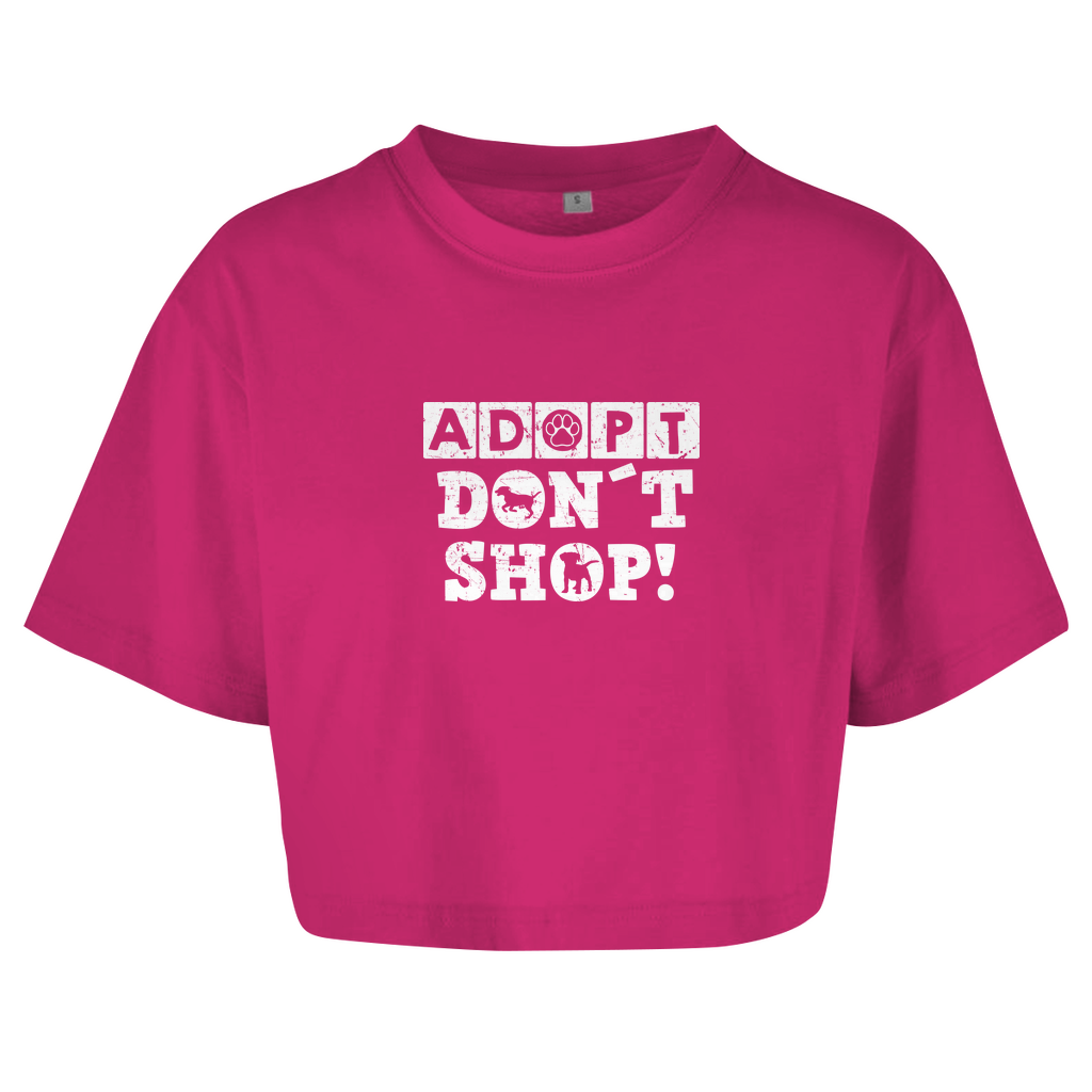 Adopt Don't Shop - Oversize Crop Top für Damen