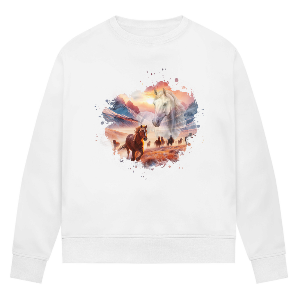 Liebe zu Pferden - Bio-Sweatshirt für Damen