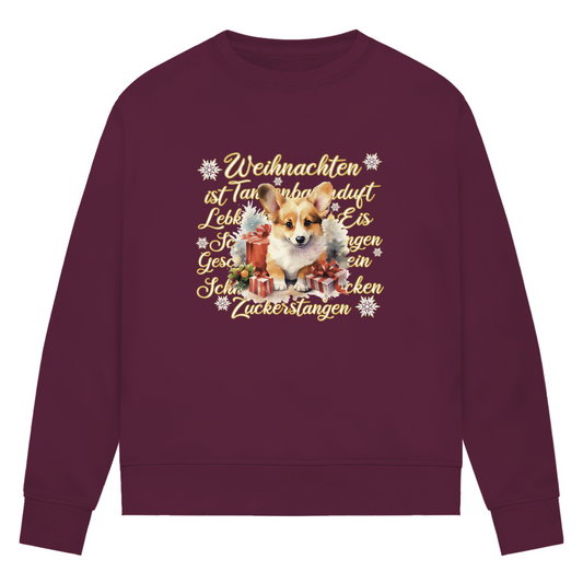 Weihnachten ist... Corgi - Bio-Sweatshirt für Damen