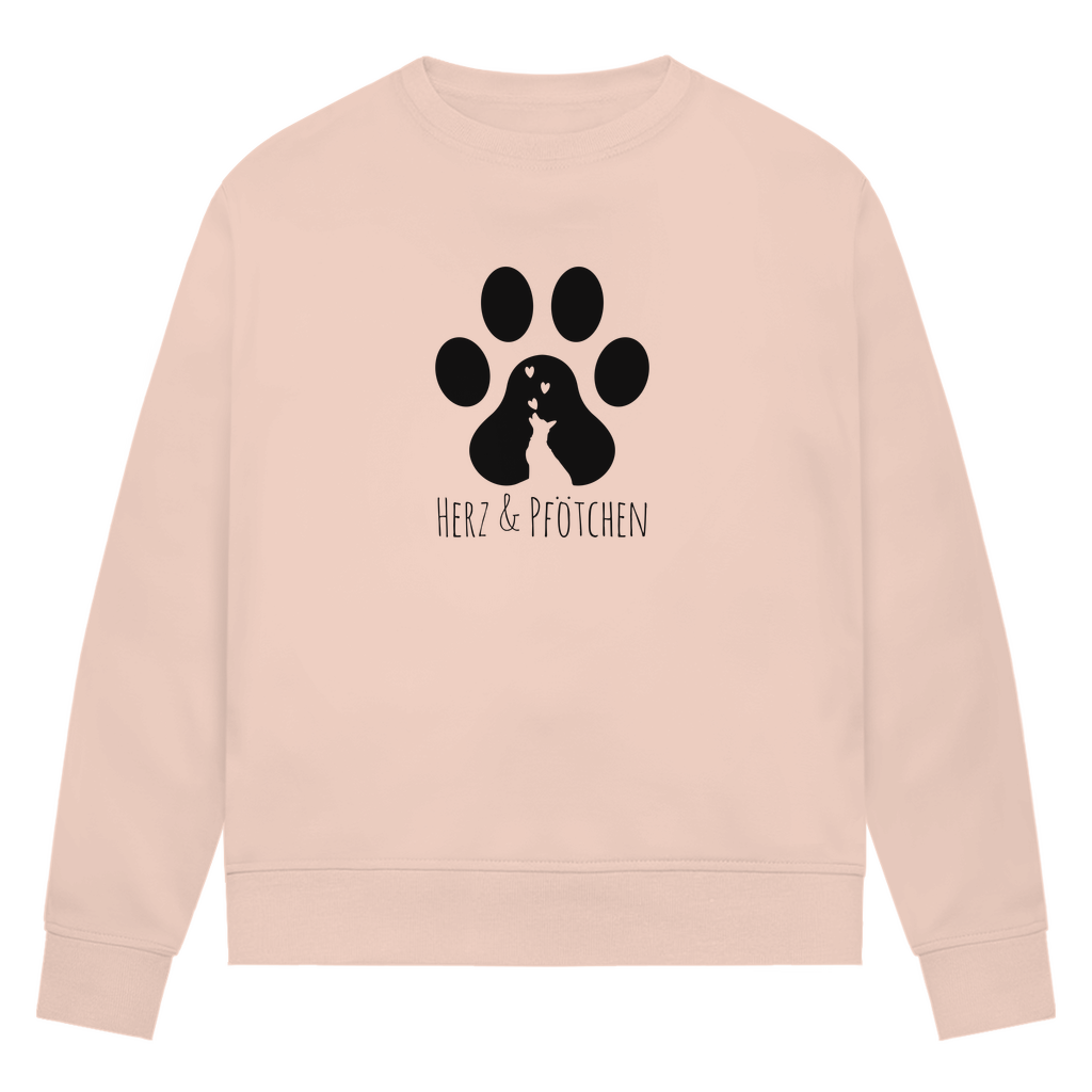 Herz und Pfötchen - Bio-Sweatshirt für Damen
