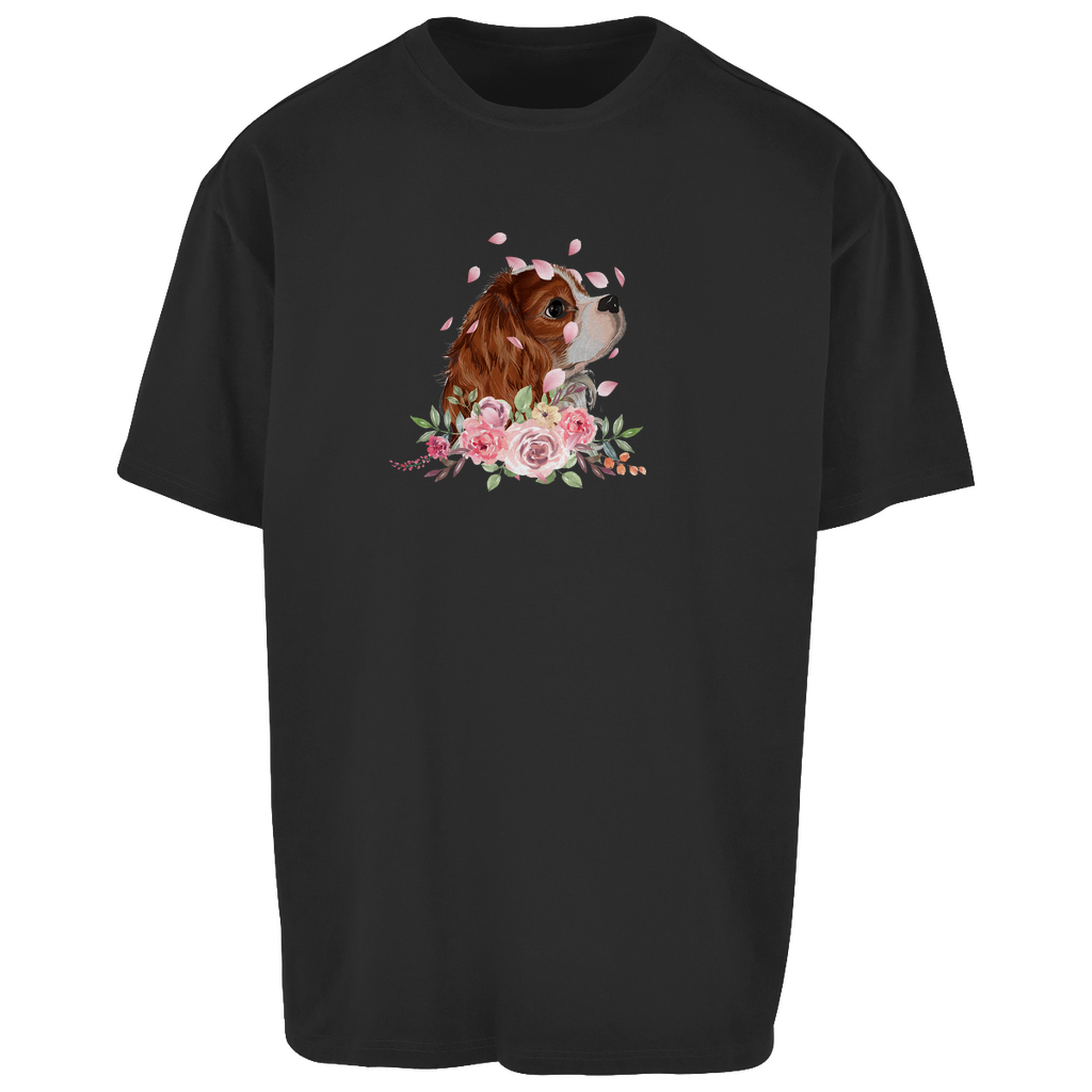 Flower Cavalier King Charles - Oversize T-Shirt - Unisex