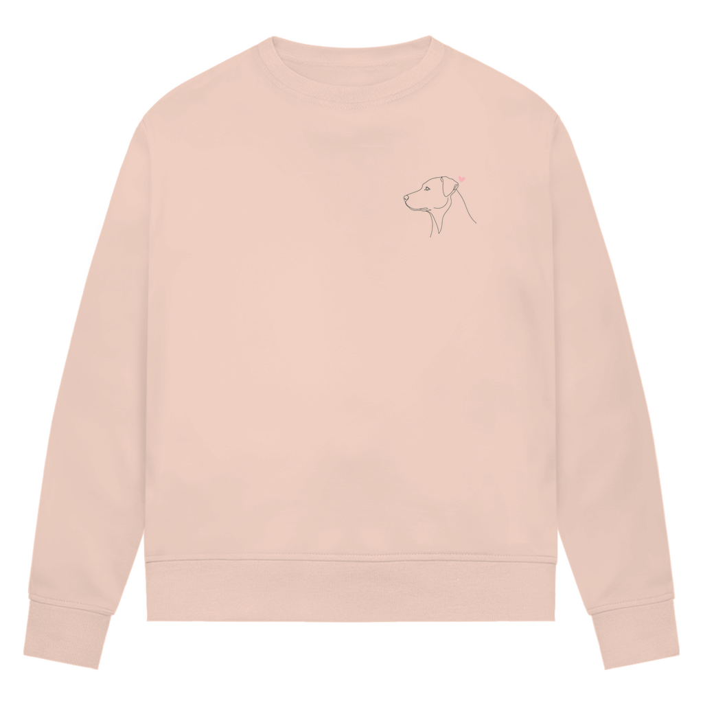 Treues Herz - Bio-Sweatshirt für Damen |Brustmotiv