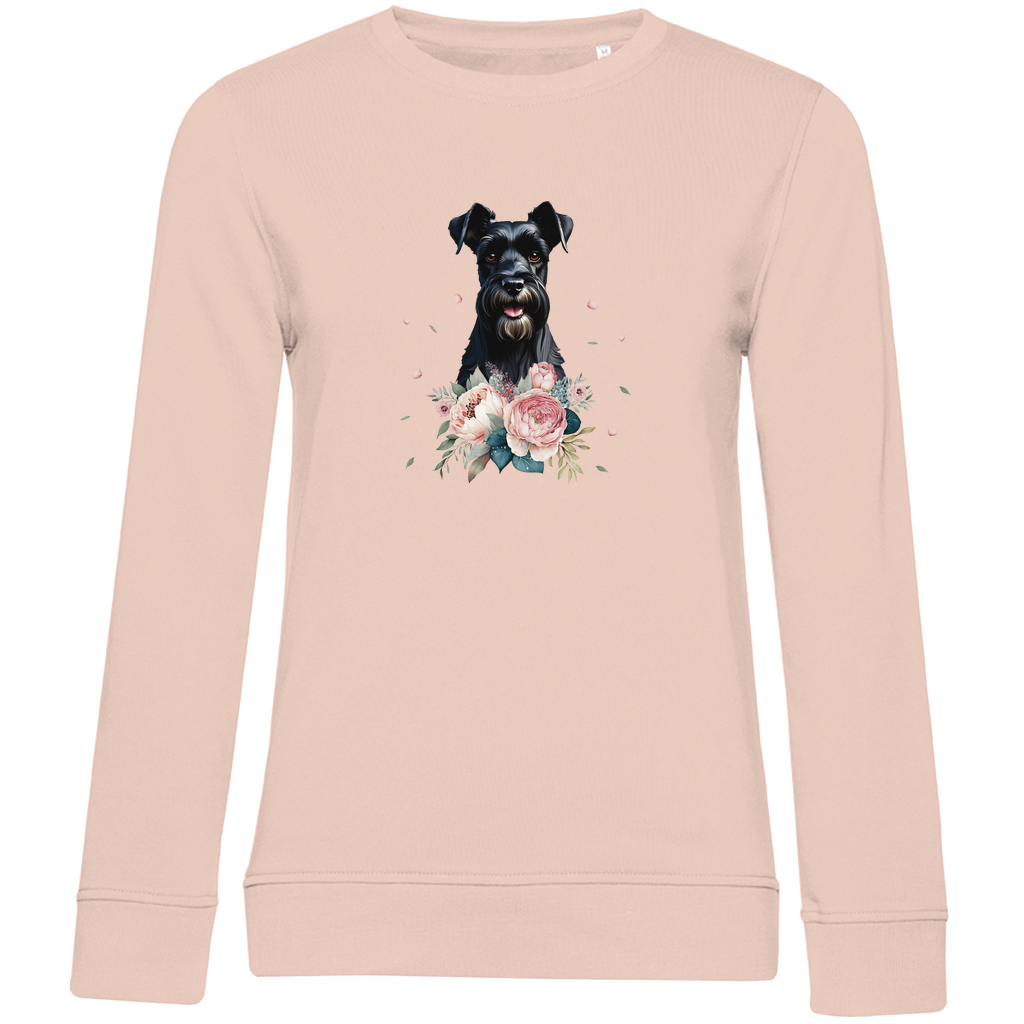 Flower Schnauzer - Bio-Sweatshirt für Damen