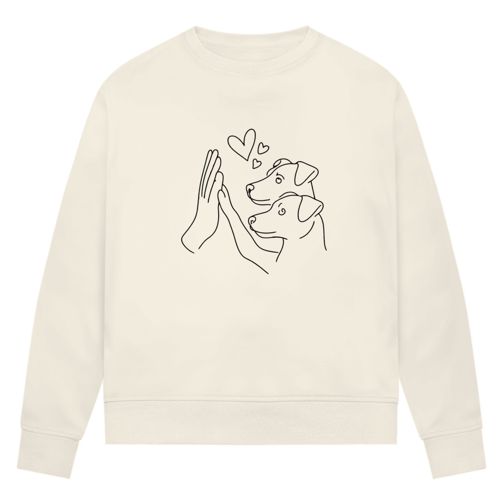 Doppeltes Glück - Bio-Sweatshirt für Damen