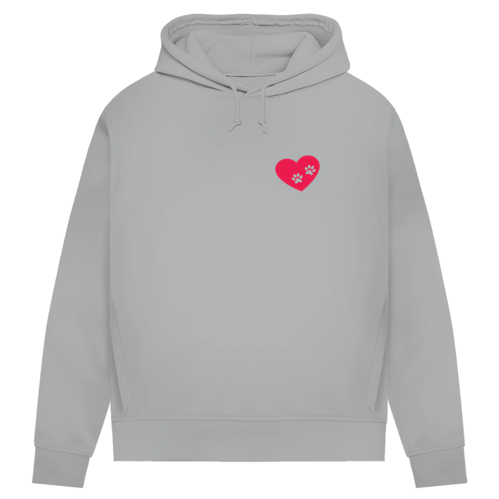 Pfötchen im Herz - Bio-Hoodie für Damen