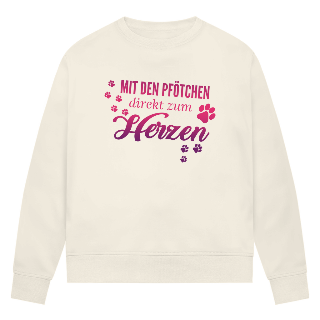 Direkt zum Herzen - Bio-Sweatshirt für Damen