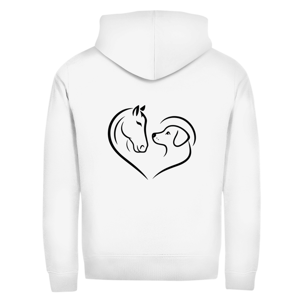 Herzensfreunde- Zipper-Hoodie Unisex | Rückendruck