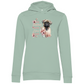 Pastell Mops - Bio-Hoodie für Damen