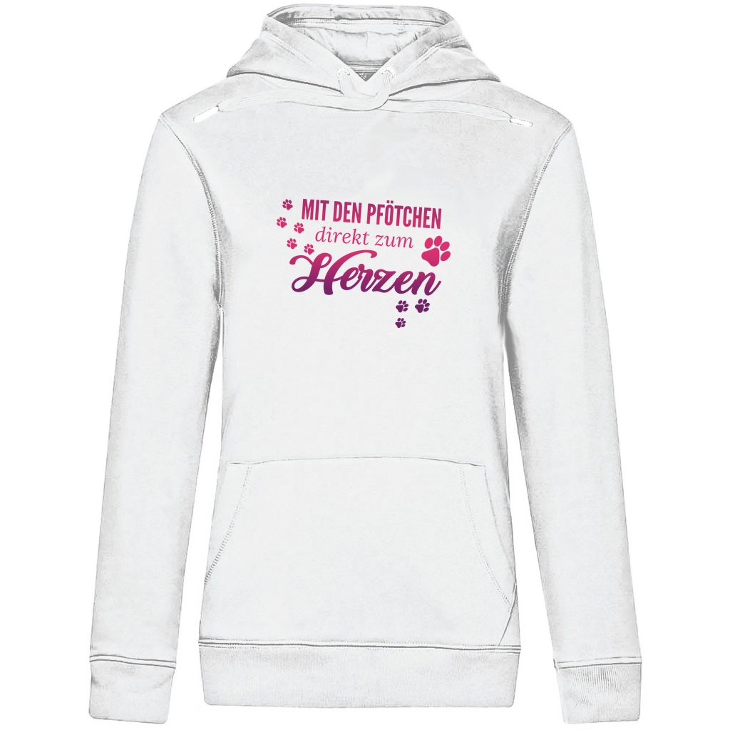 Direkt Zum Herzen - Bio-Hoodie für Damen