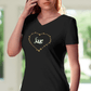 Pfötchenherz - V-Shirt für Damen