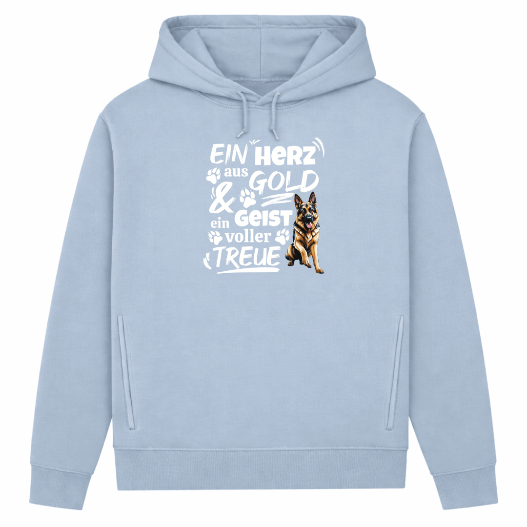 Herz aus Gold– Hoodie aus Bio-Baumwolle für Damen