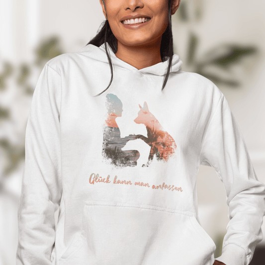 Glück Kann Man Anfassen -  Bio-Hoodie für Damen