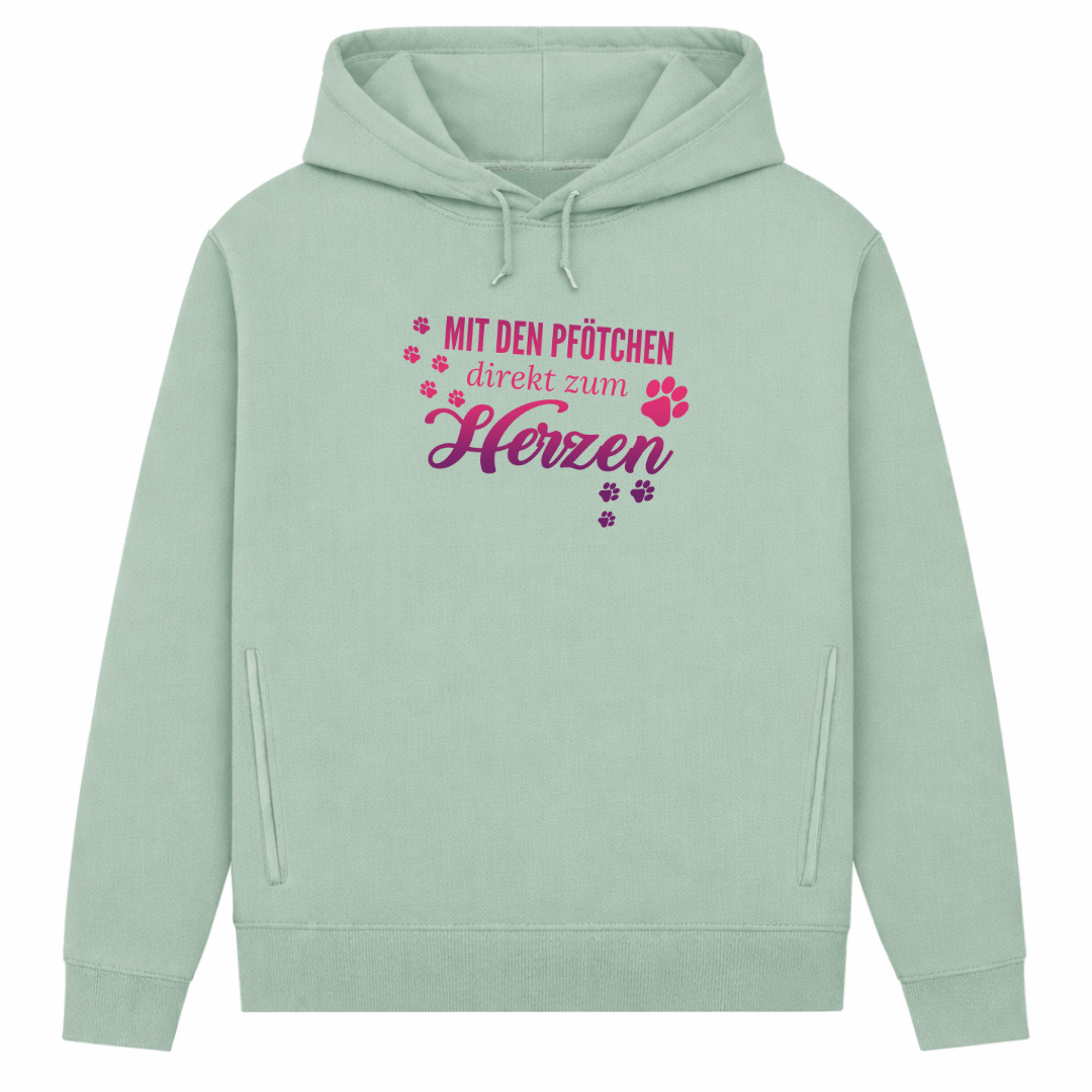 Direkt zum Herzen– Hoodie aus Bio-Baumwolle für Damen