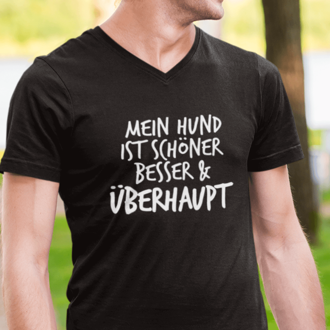 Mein Hund ist Besser - V-Shirt für Herren