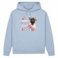 Pastell Mops – Hoodie aus Bio-Baumwolle für Damen
