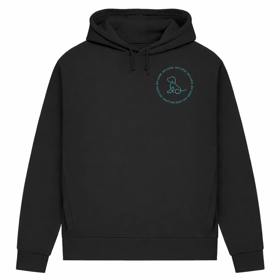 Dog Lover – Hoodie aus Bio-Baumwolle für Damen |Brustmotiv & Rückendruck