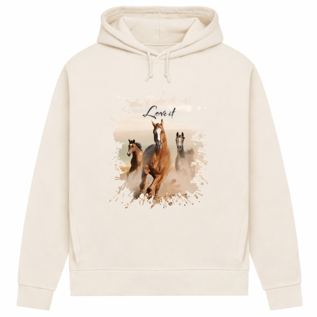 Pferdepower – Hoodie aus Bio-Baumwolle für Damen