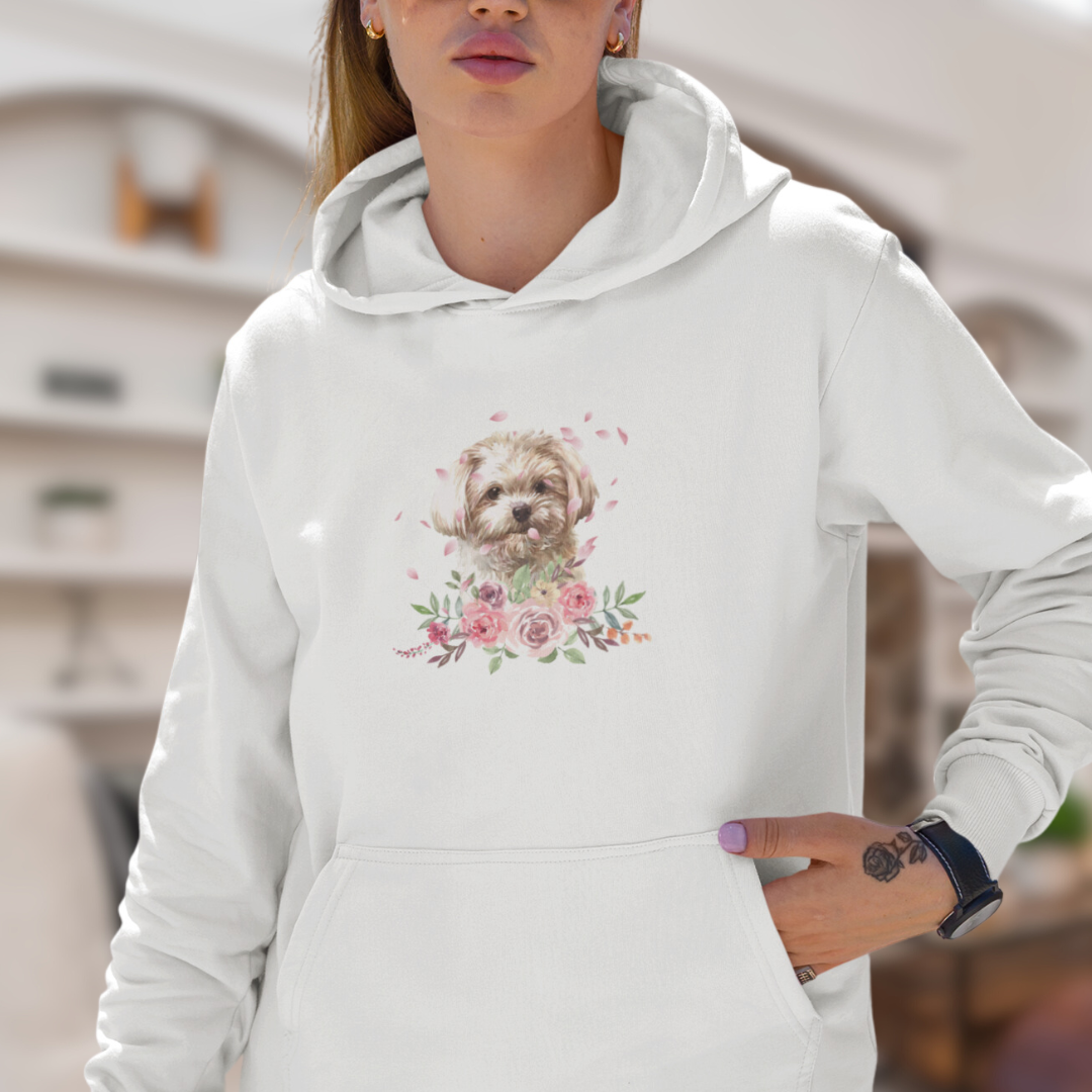 Flower Malteser - Bio-Hoodie für Damen