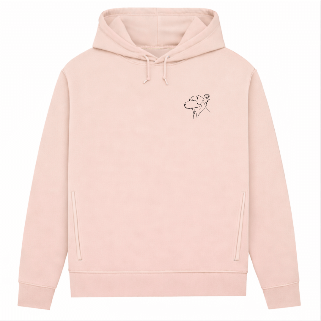 Paw & Flower Vibes– Hoodie aus Bio-Baumwolle für Damen