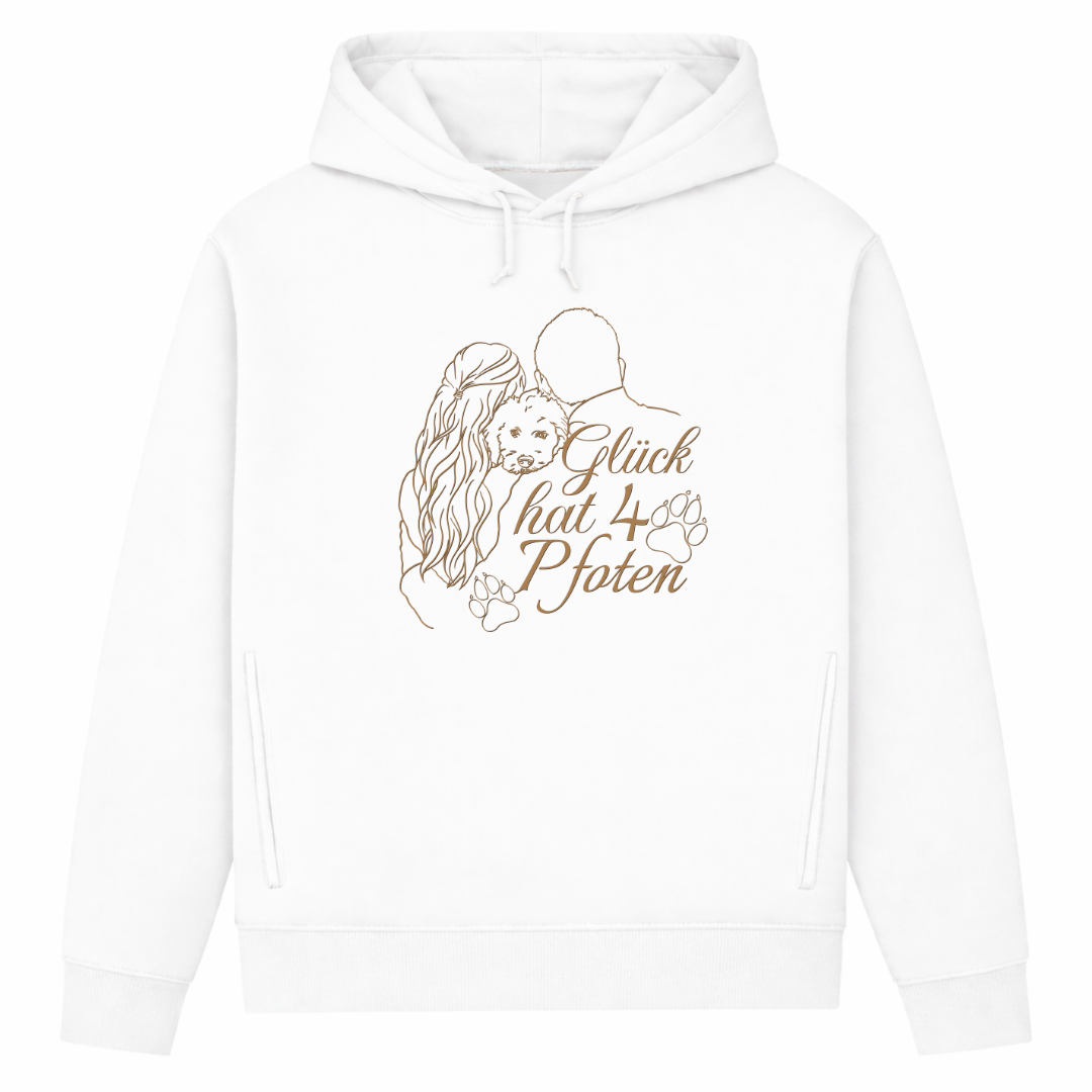 Vier Pfoten– Hoodie aus Bio-Baumwolle für Damen