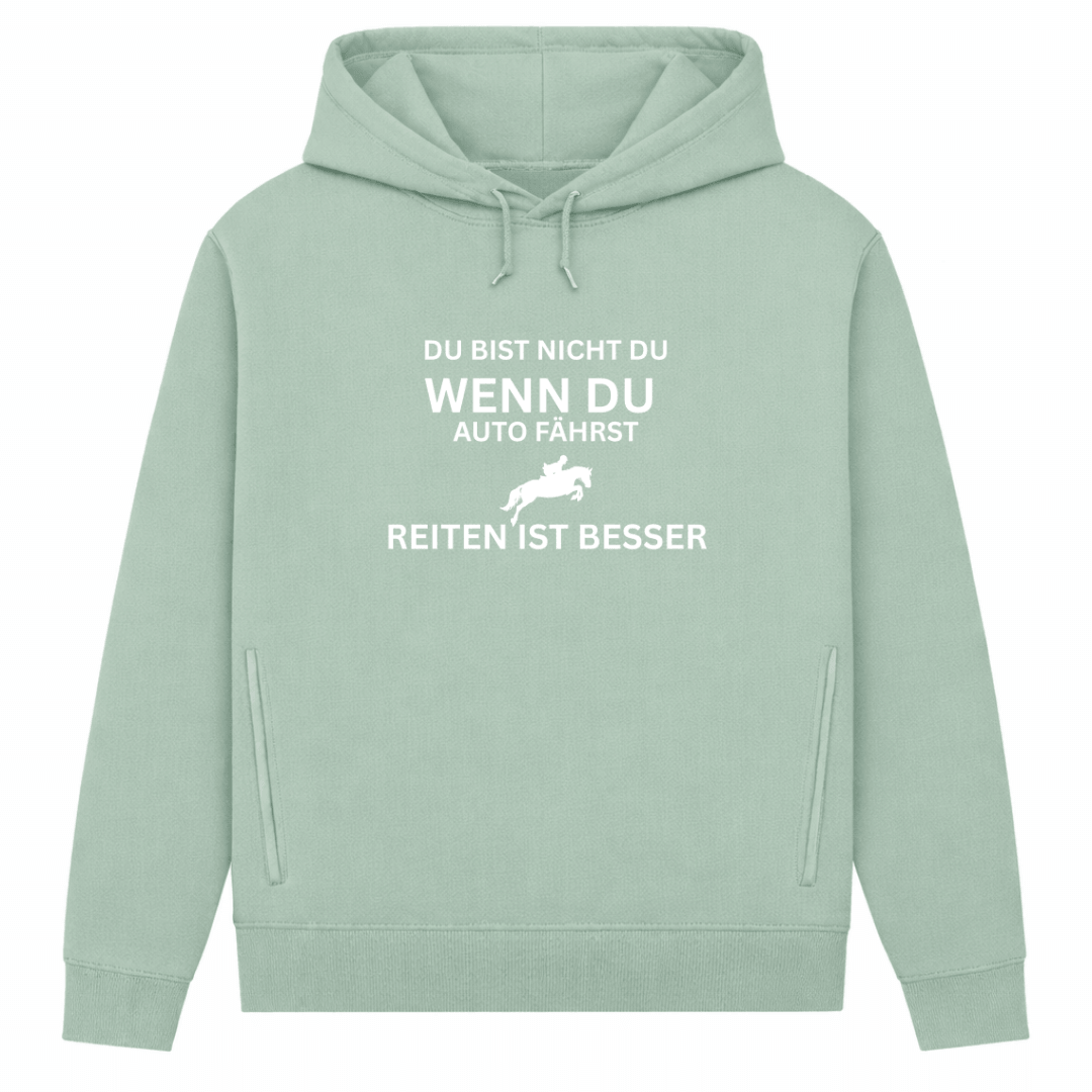 Reiten ist besser– Hoodie aus Bio-Baumwolle für Damen