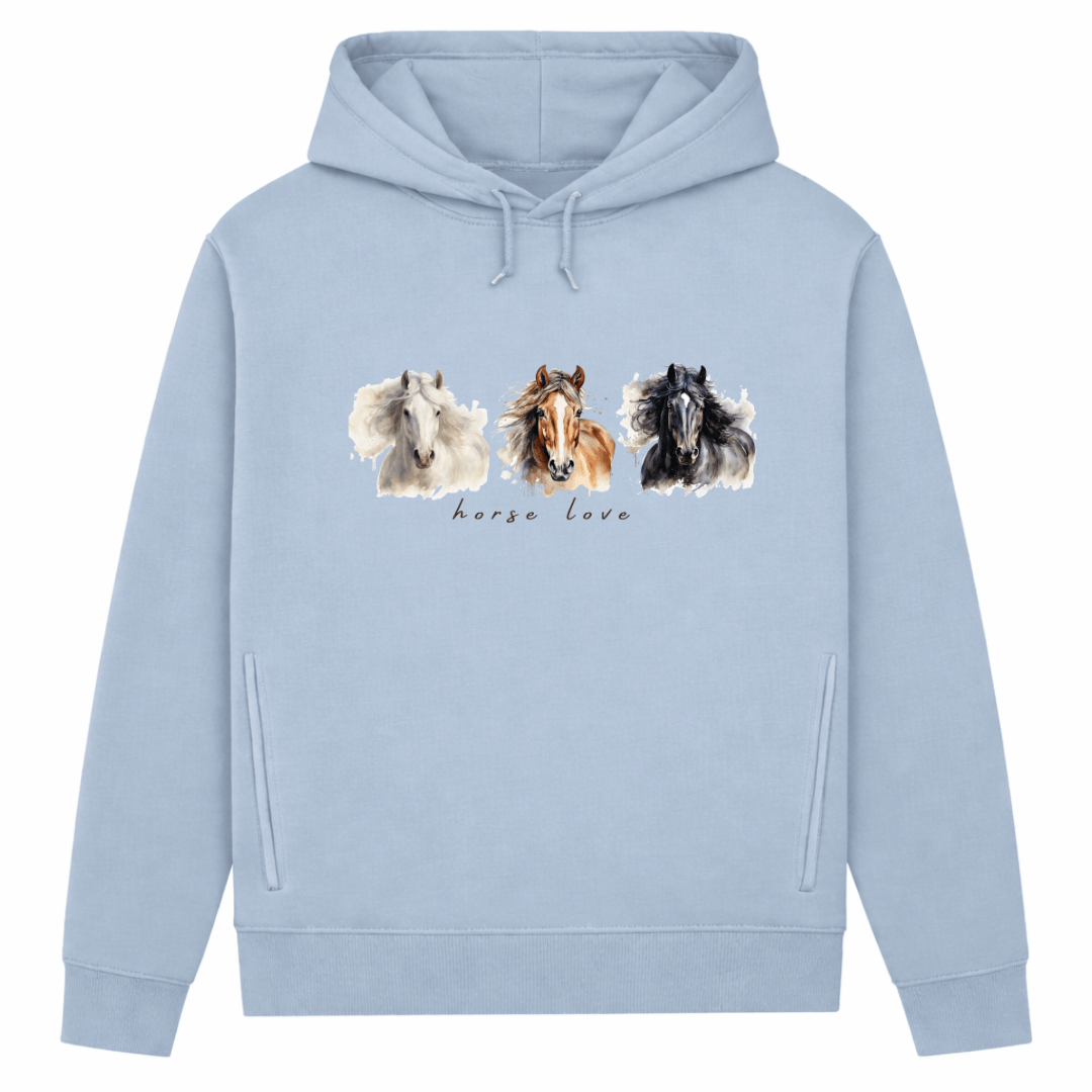 Horse Love – Hoodie aus Bio-Baumwolle für Damen