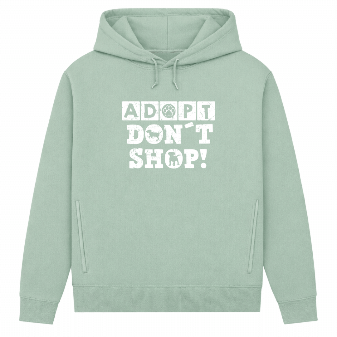 Adopt don't shop– Hoodie aus Bio-Baumwolle für Damen