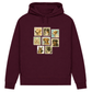 Briefmarken – Hoodie aus Bio-Baumwolle für Damen