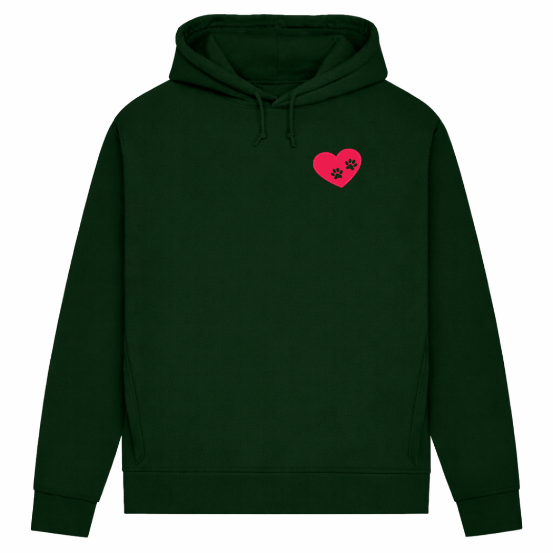 Pfötchen Im Herz– Hoodie aus Bio-Baumwolle für Damen