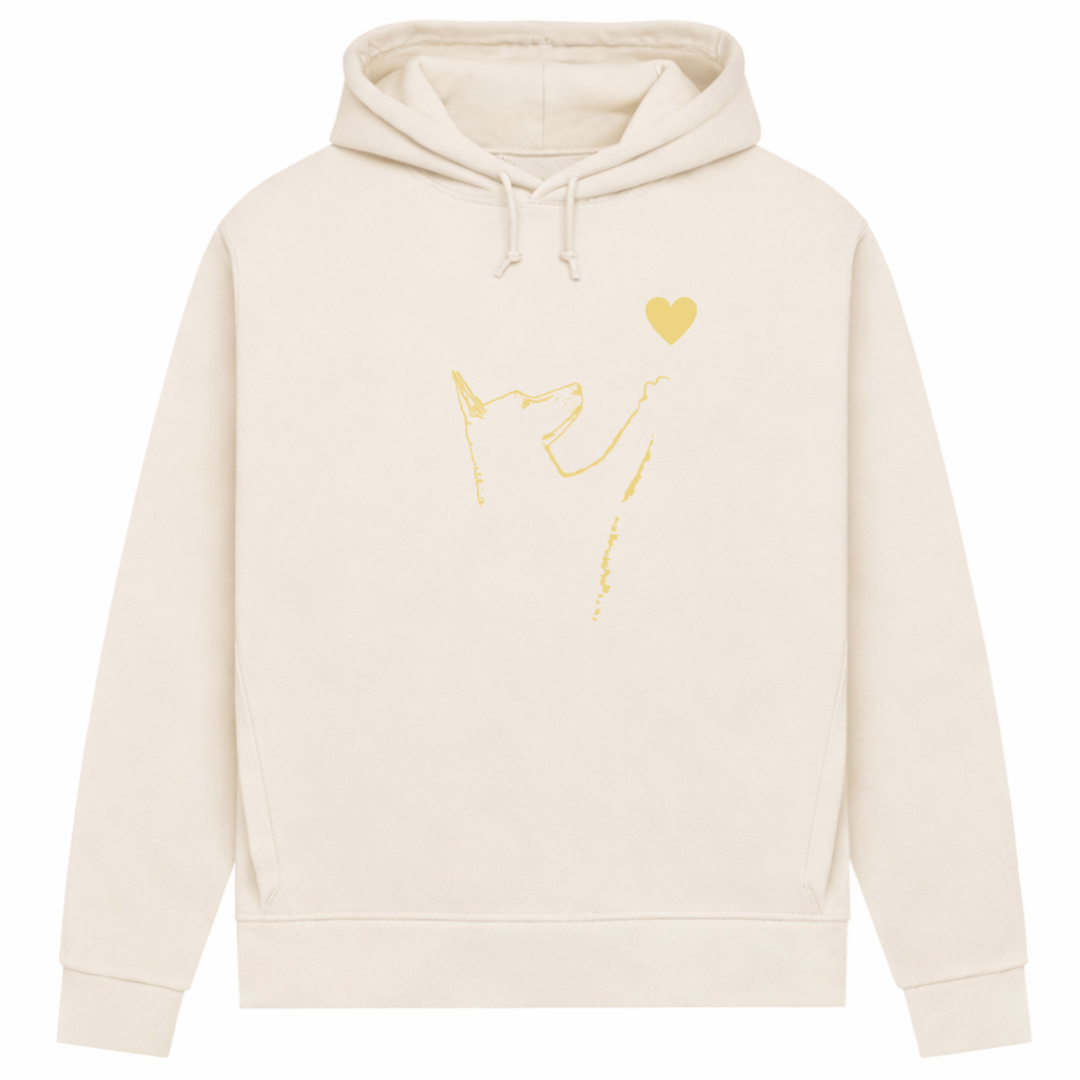 Liebe Hund – Hoodie aus Bio-Baumwolle für Damen
