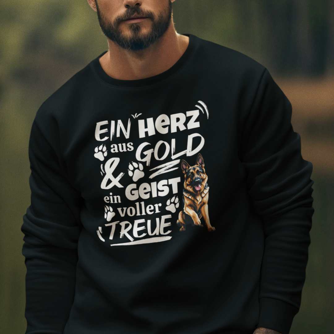 Herz aus Gold - Bio-Sweatshirt für Herren