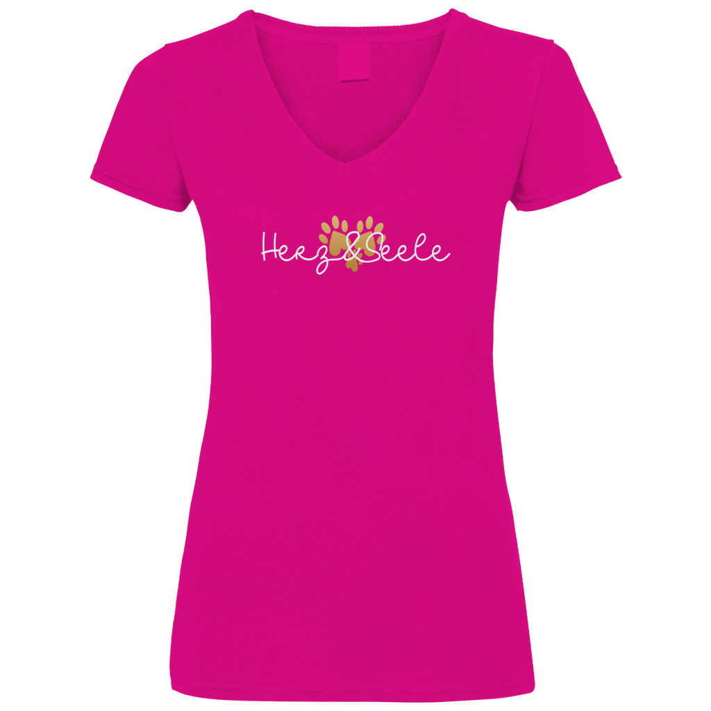 Herz und Seele - V-Shirt für Damen