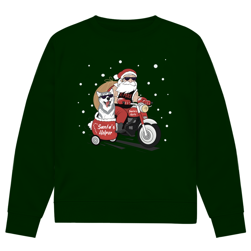Biker Santa - Bio-Sweatshirt für Herren