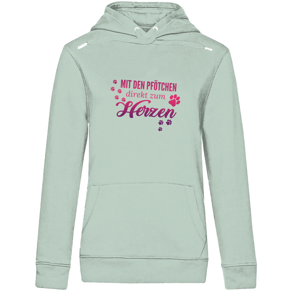 Direkt Zum Herzen - Bio-Hoodie für Damen