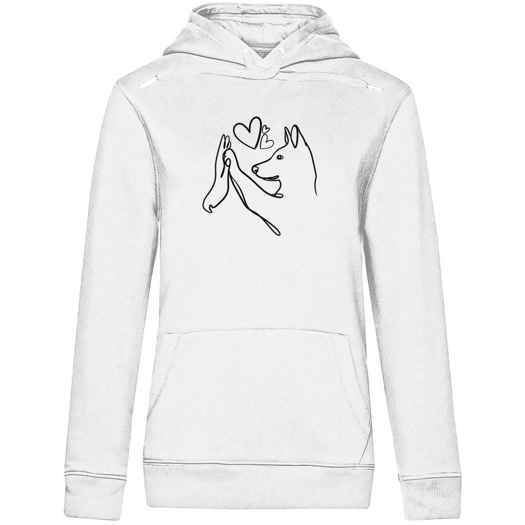 Wahre Liebe Stehohren - Bio-Hoodie für Damen