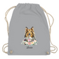 Flower Sheltie - Turnbeutel - Dein Wunschtext