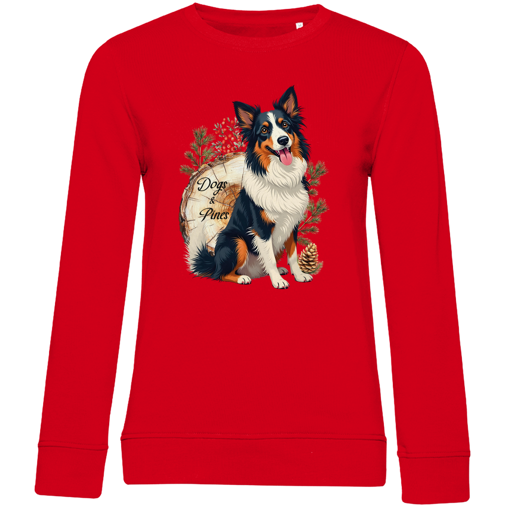 Dogs & Pines - Bio-Sweatshirt für Damen-Weihnachten