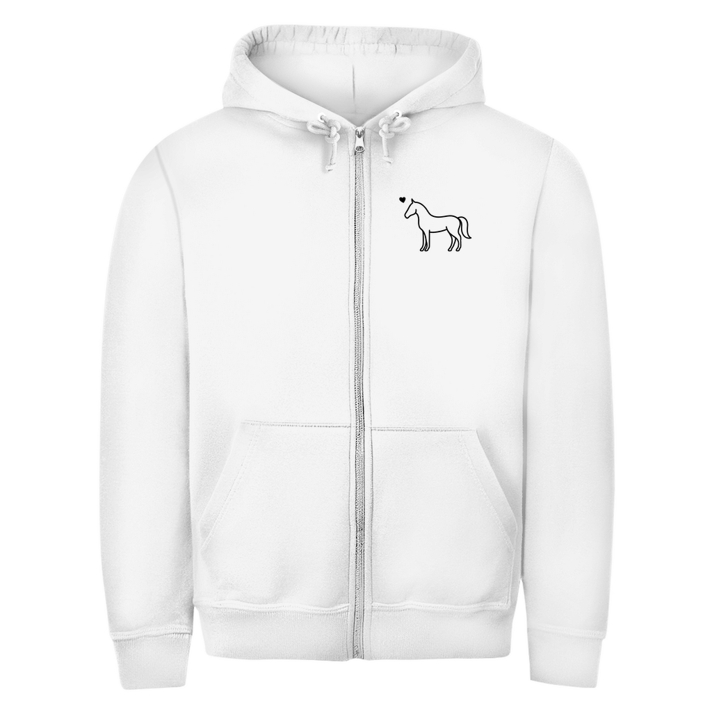 Pferdeliebe - Zipper-Hoodie Unisex | Rückendruck