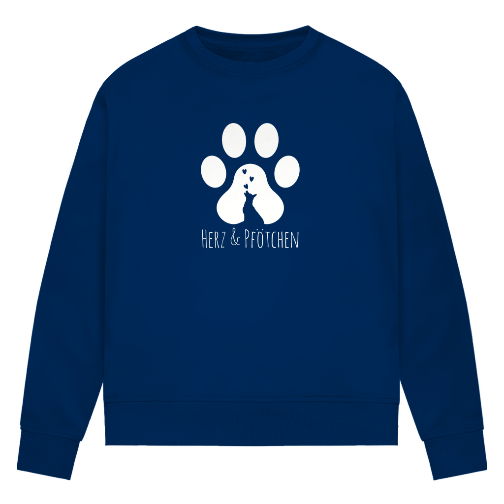 Herz und Pfötchen - Bio-Sweatshirt für Damen