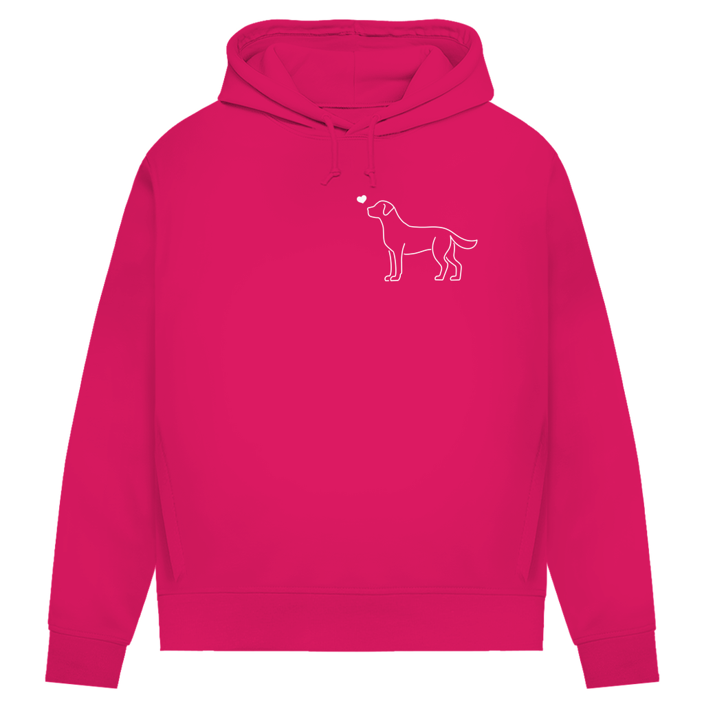 Labrador mit Herz - Bio-Hoodie für Damen