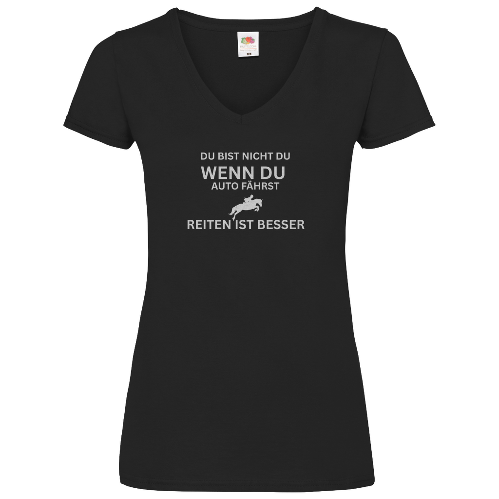 Reiten ist besser - V-Shirt für Damen