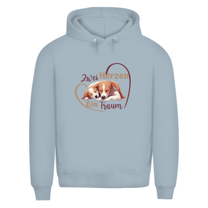 Zwei Herzen- Bio-Hoodie für Herren