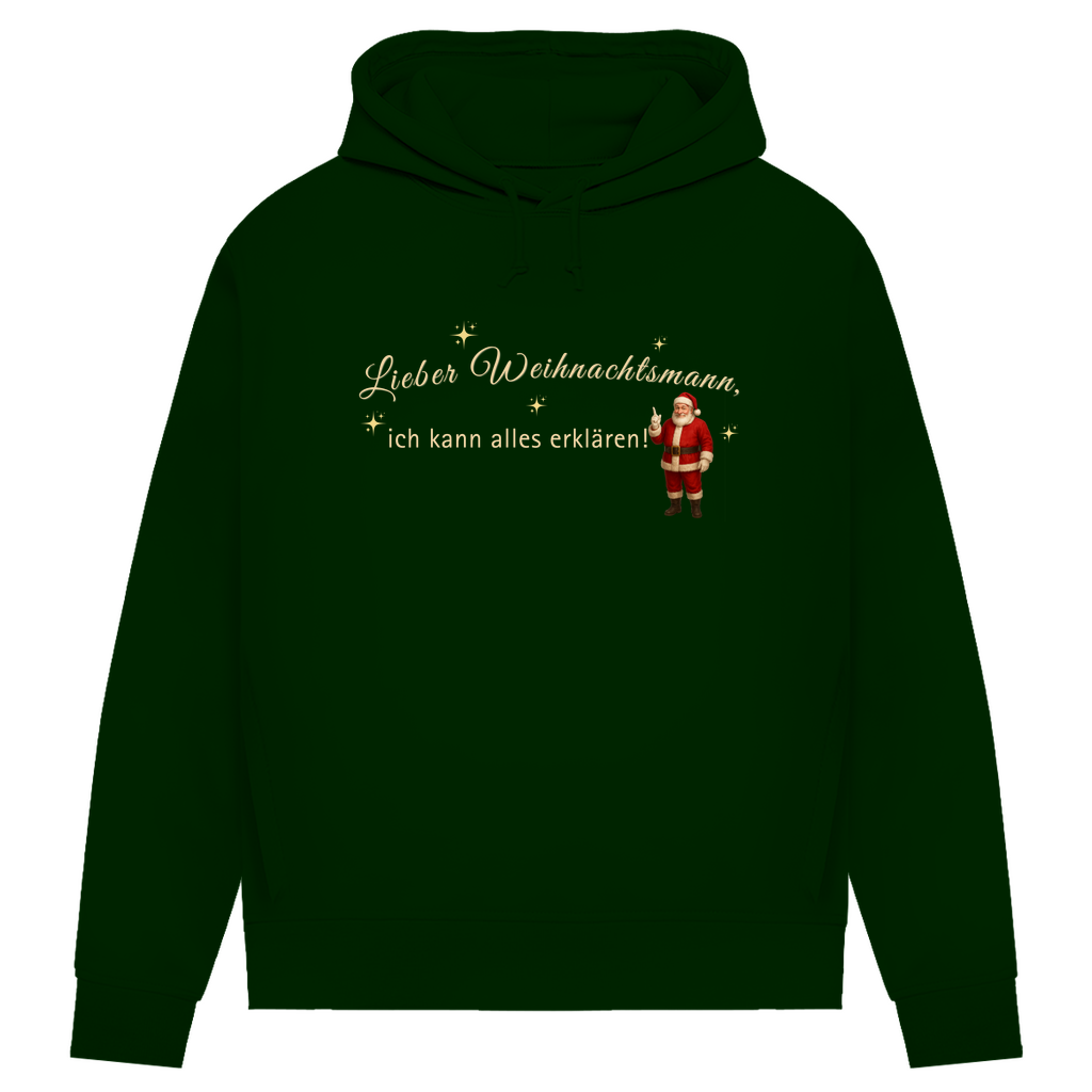 Lieber Weihnachtsmann - Bio-Hoodie für Damen
