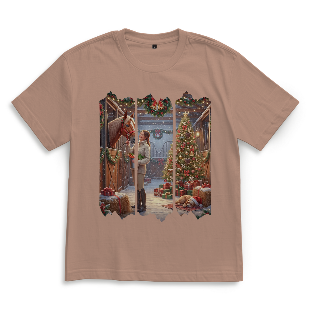 Weihnachtszauber im Stall - Oversize T-Shirt Unisex