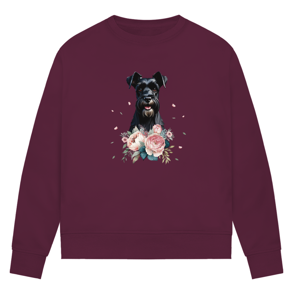 Flower Schnauzer - Bio-Sweatshirt für Damen